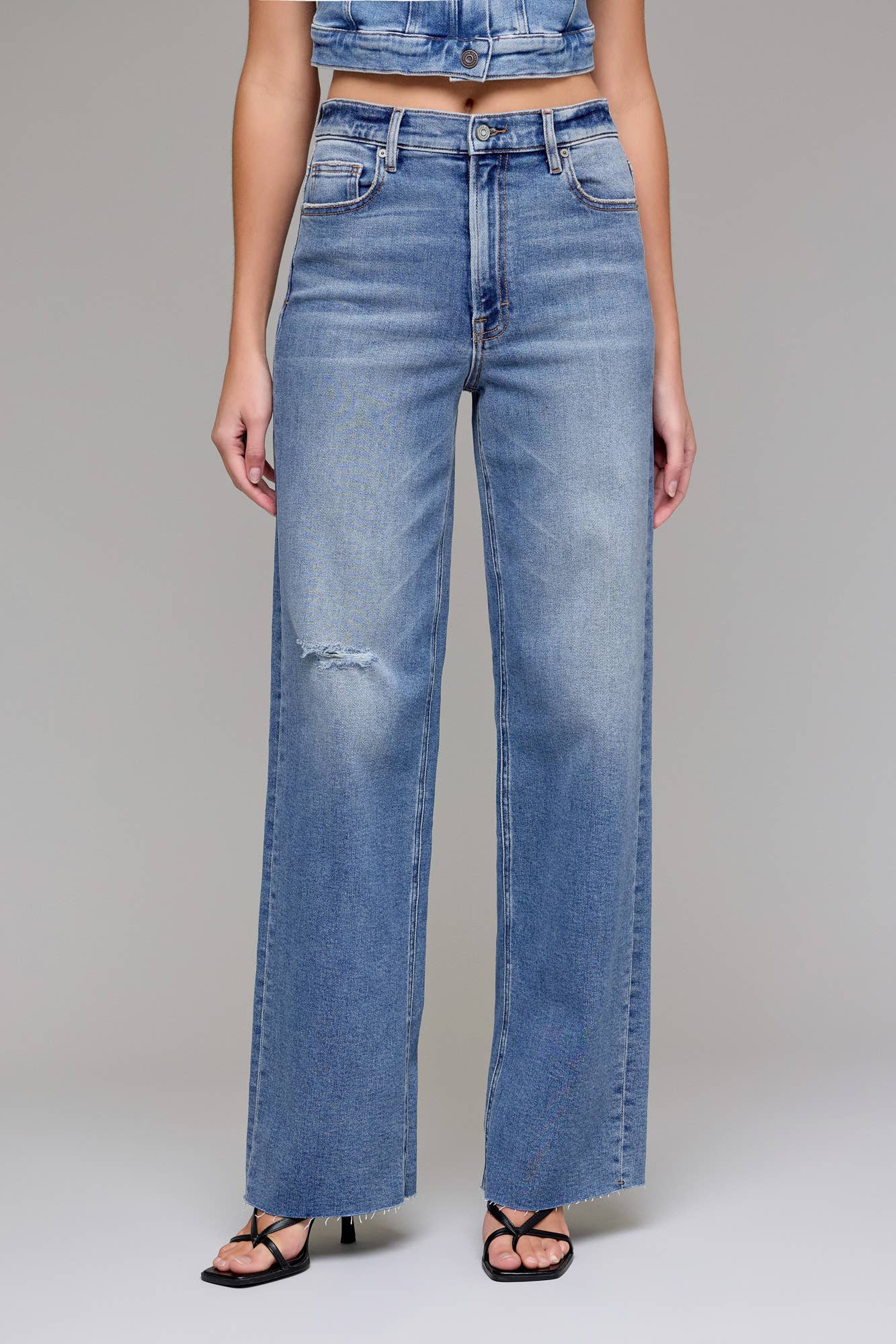 Medium Dark Stretch 33" Inseam Dad Jean
