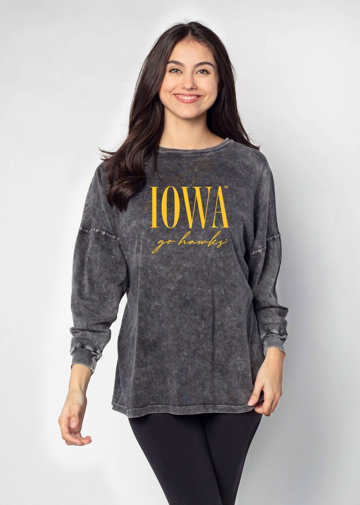 Iowa Hawks Oversized LS Tee