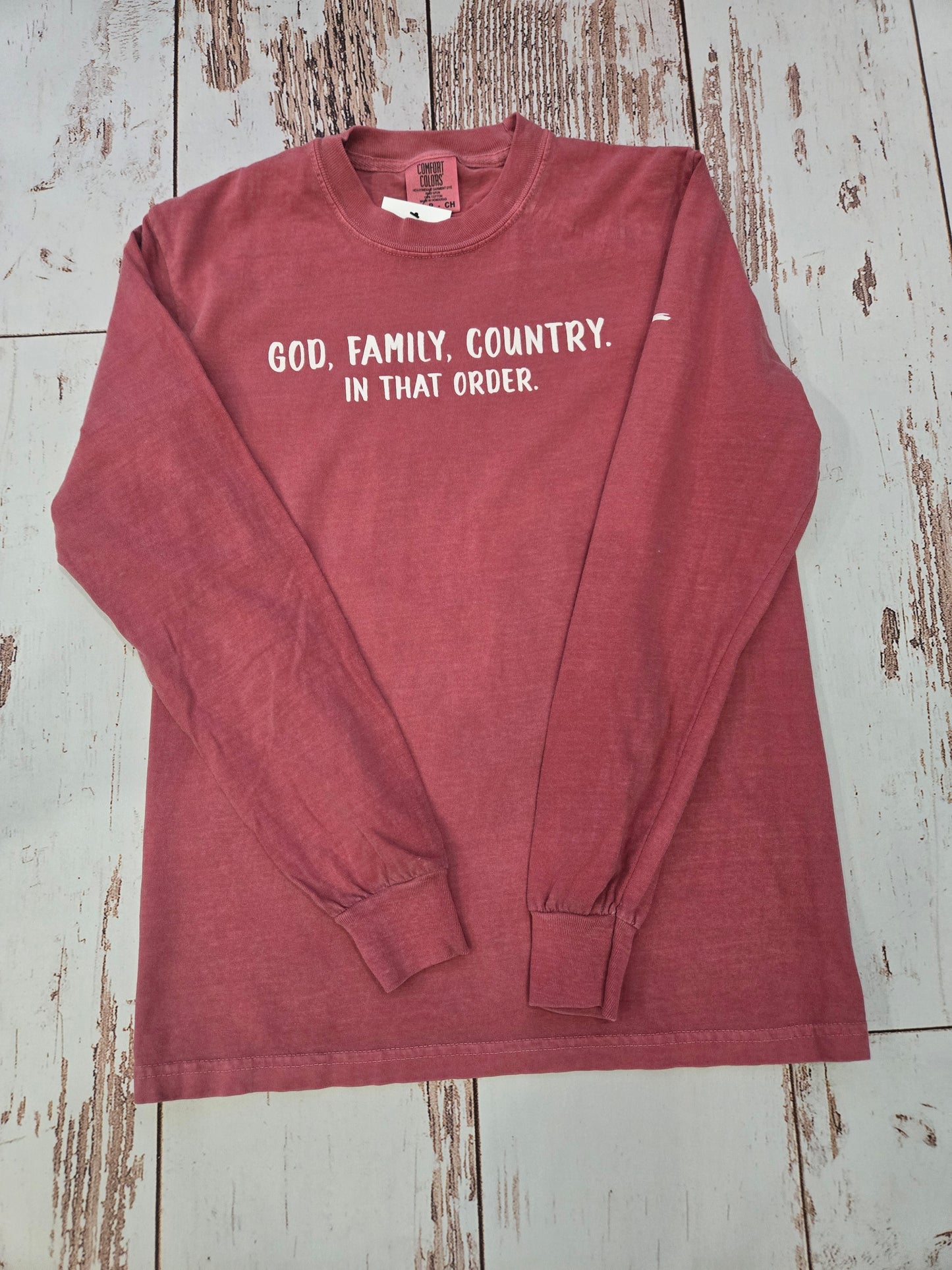 God Family Country Long Sleeve T-Shirt