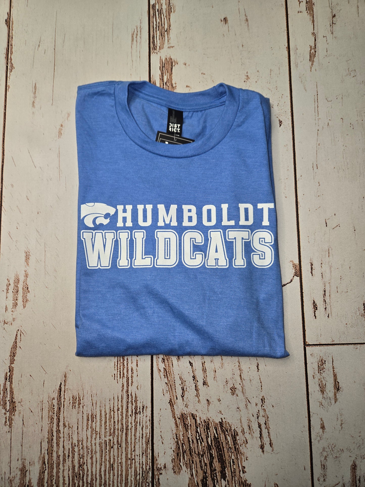 Bubble Letter Humboldt Wildcats District T-shirt