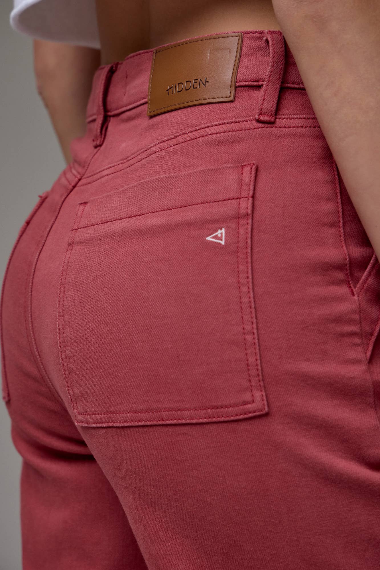 Marsala Wash Cargo Stretch Dad Jean