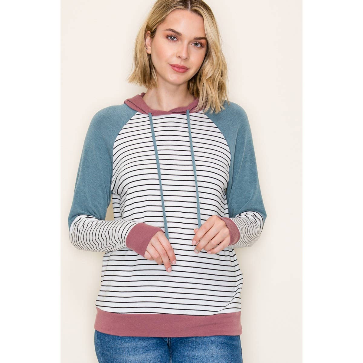 Striped Pullover Hoodie