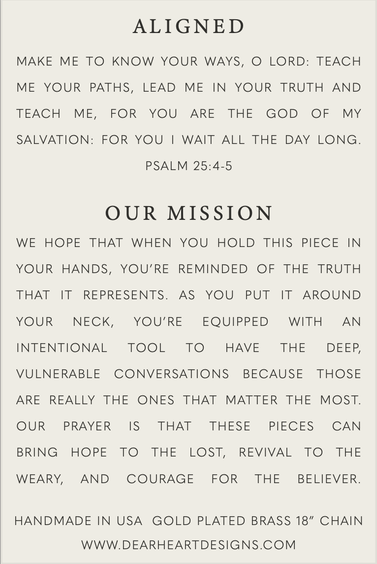 Aligned | Christian Necklace | Christian Gift | Psalm