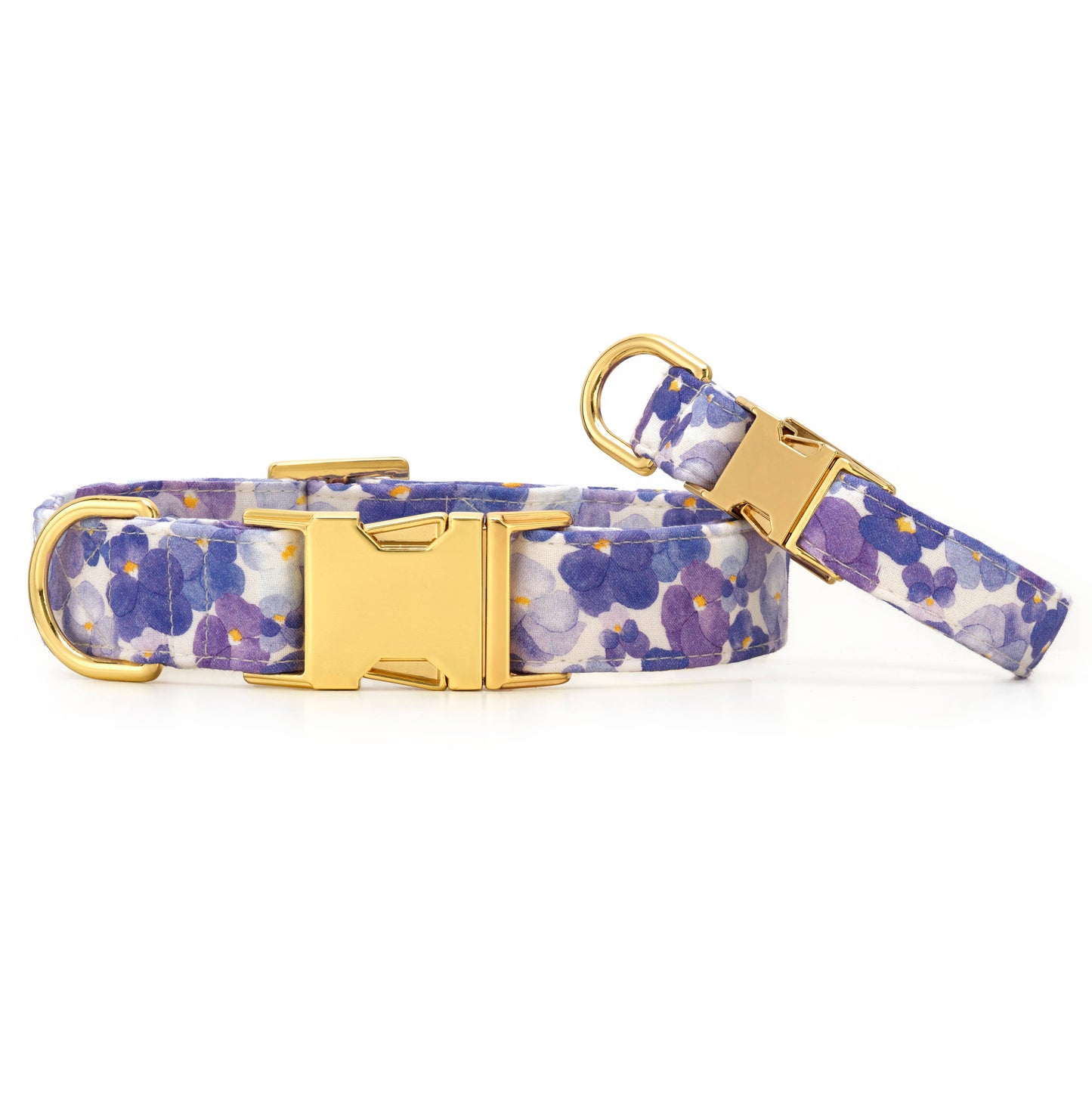 Pressed Pansies Spring Dog Collar