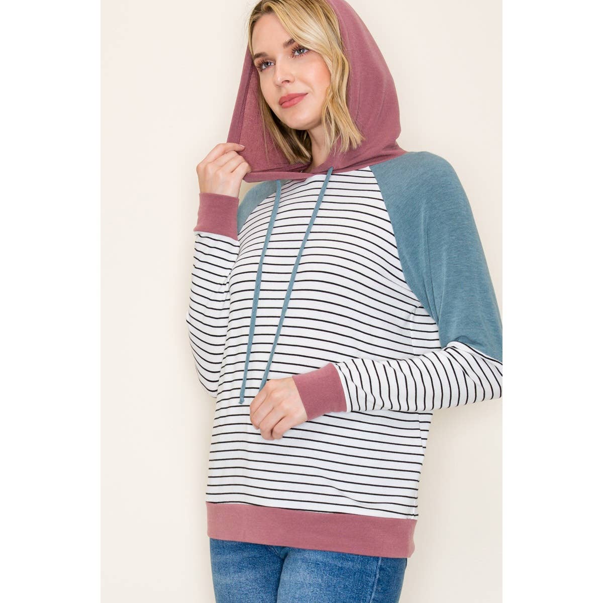 Striped Pullover Hoodie