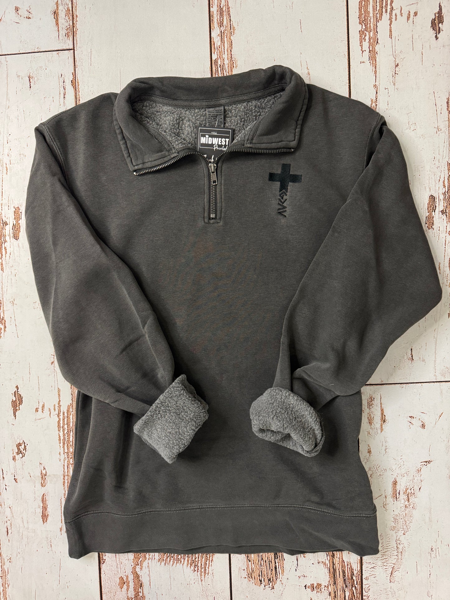 Cross God Is Greater Embroidery 1/4 Zip