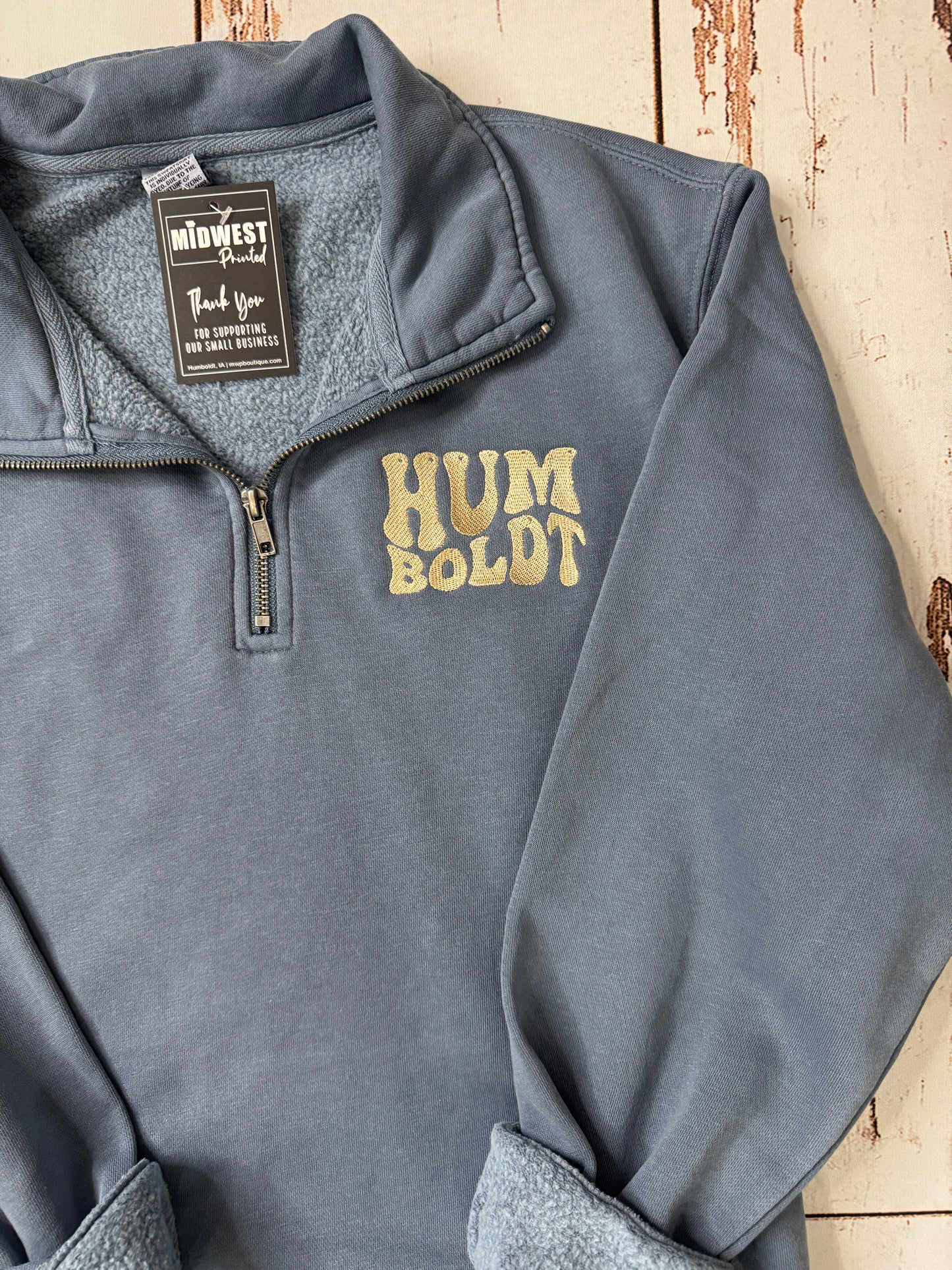 HUMBOLDT Embroidery Slate Blue 1/4 Zip