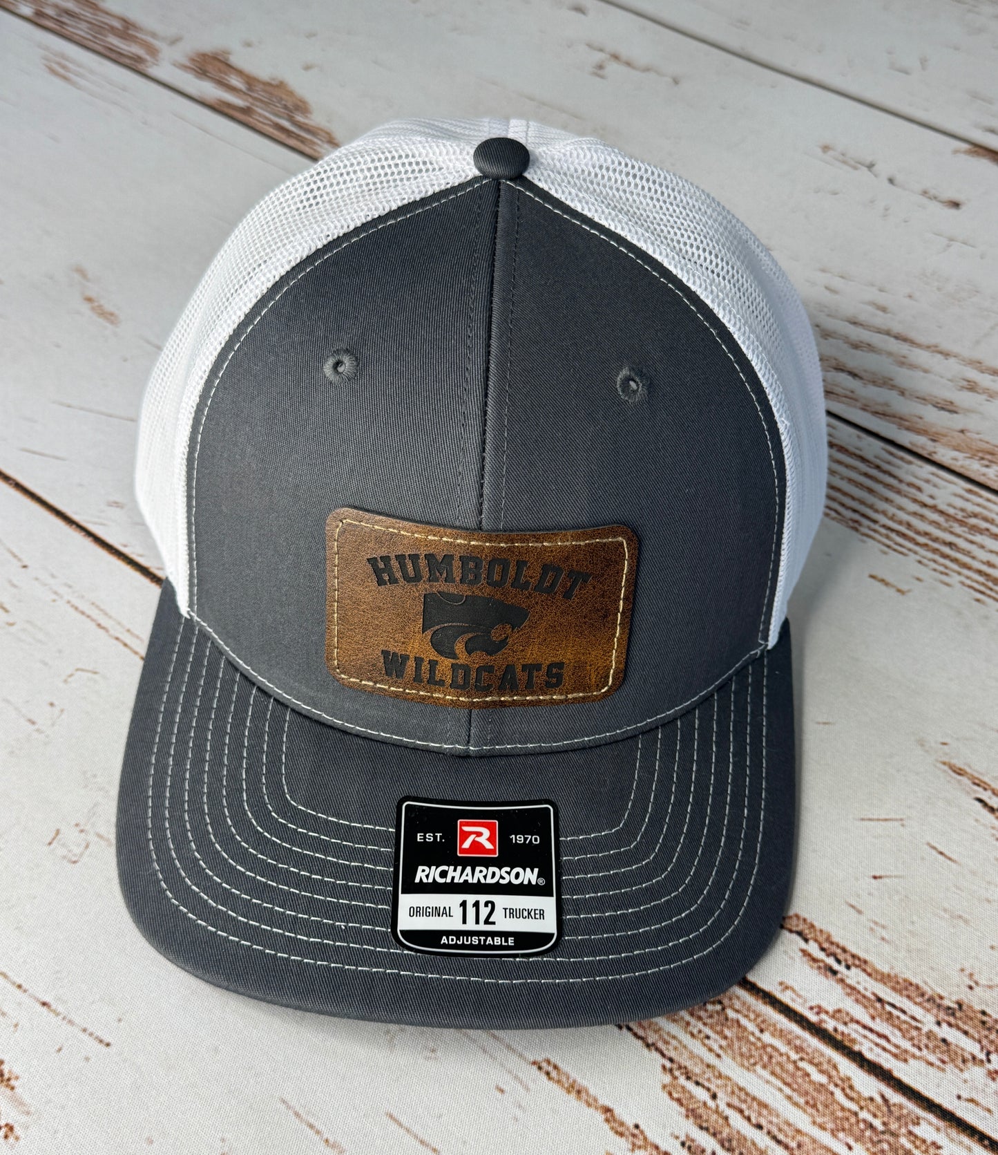 Humboldt Wildcats Patch Trucker Cap - Charcoal/White