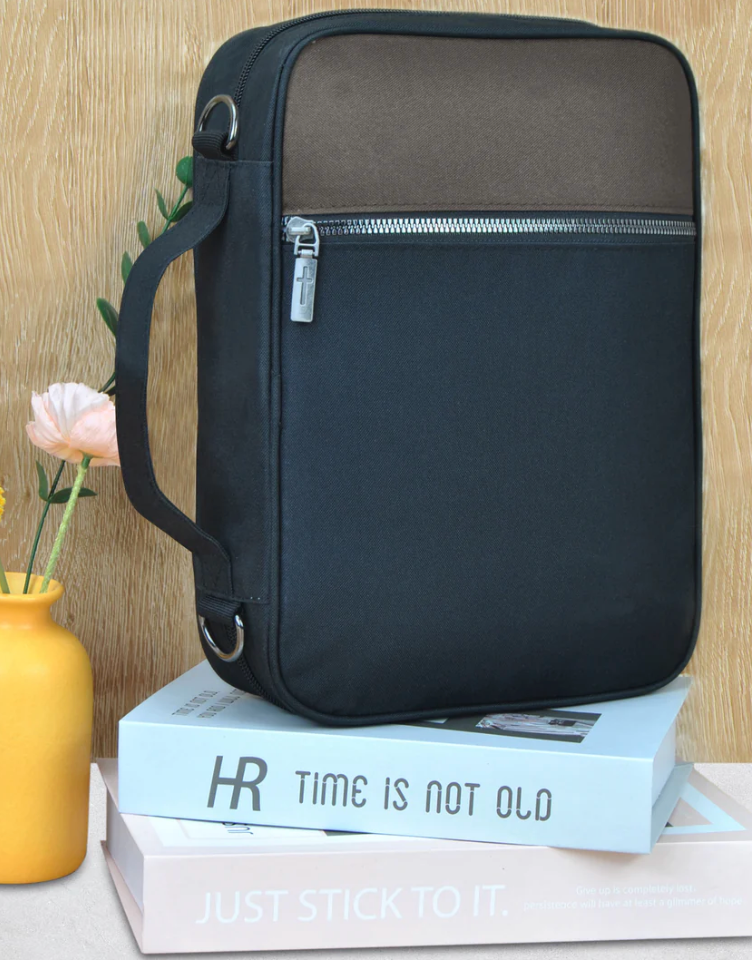 Black and Brown NGIL Canvas Bible Case Cover
