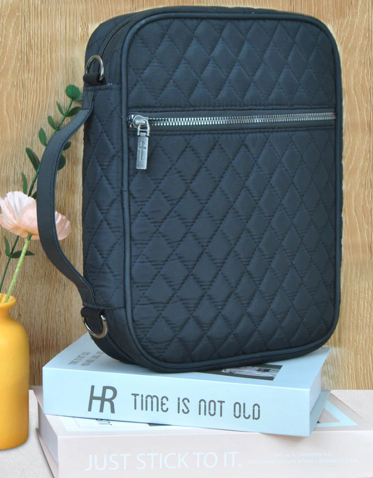 Black Quilted NGIL Bible Case Cover