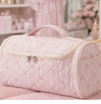 Emerson Pink Bow Cosmetic Case