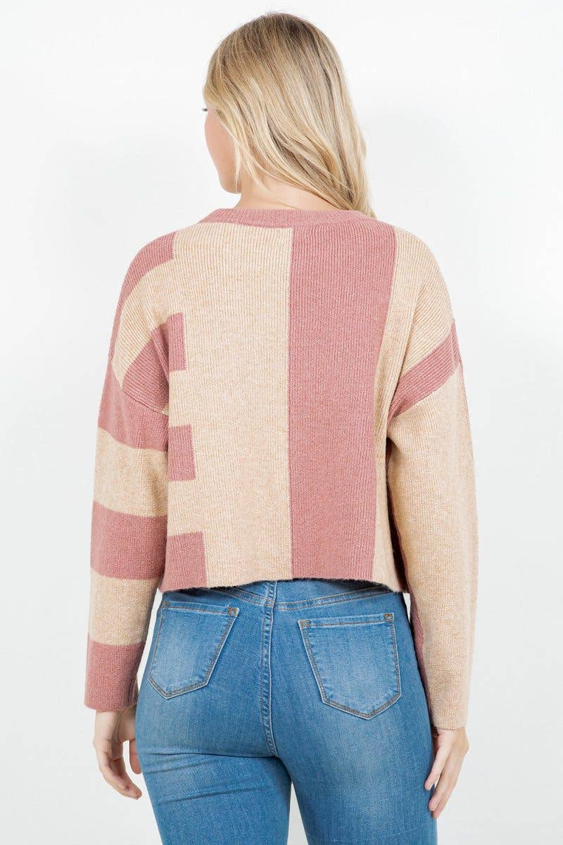 Colorblock Knit Sweater