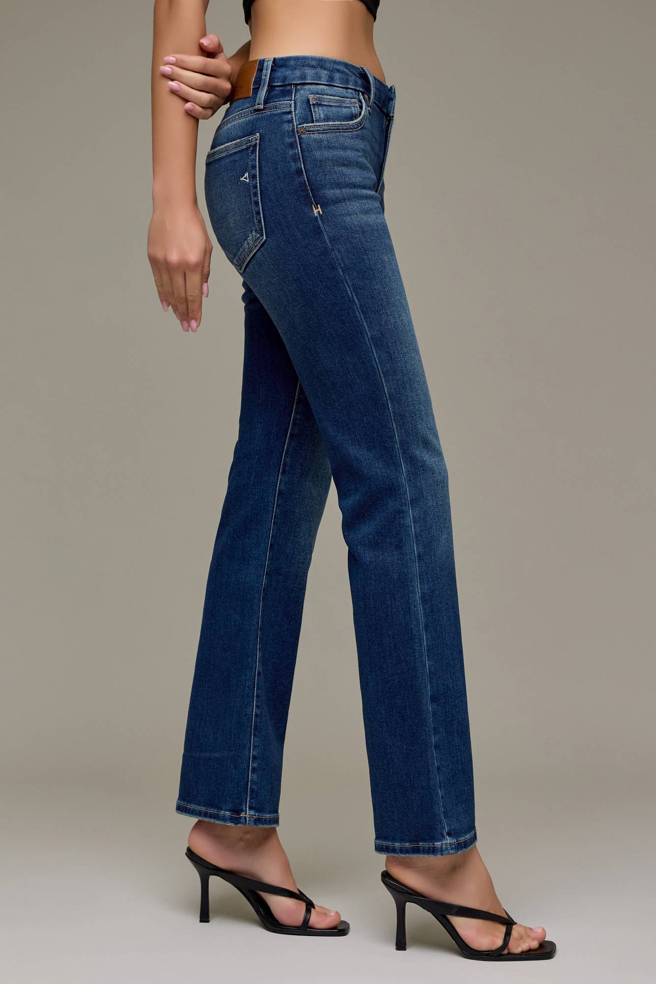 Dark Wash Clean Mid Rise 31" Inseam Bootcut