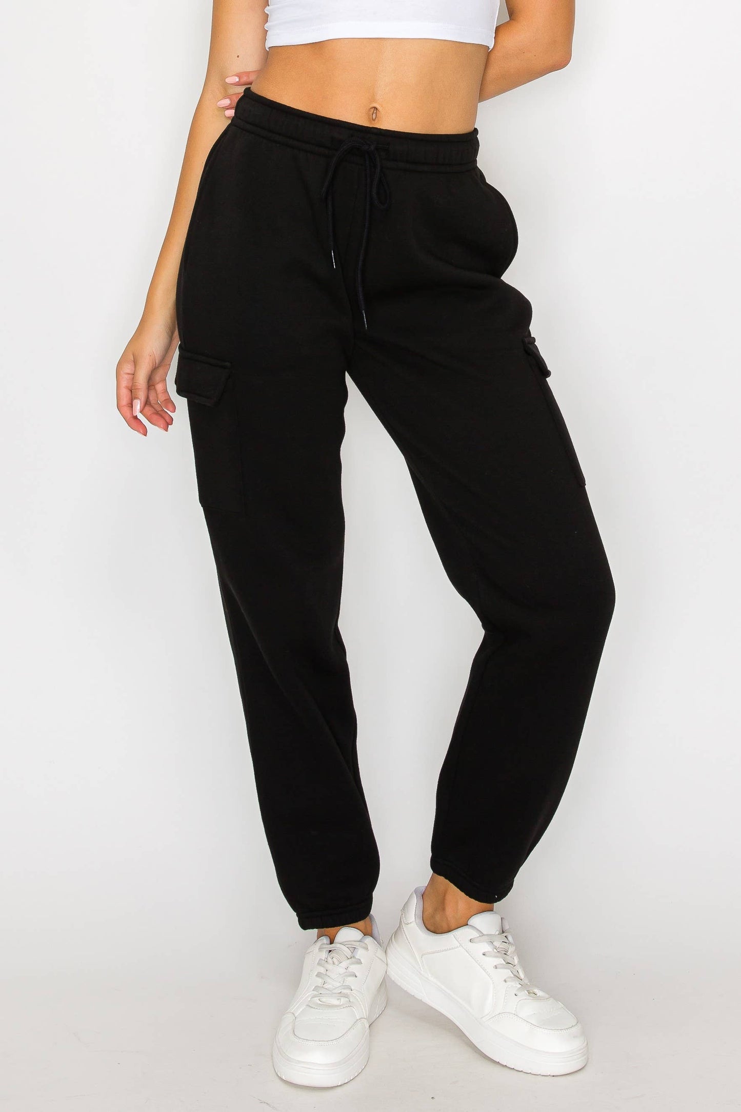 Relaxed Fleece Cargo Jogger Sweatpants