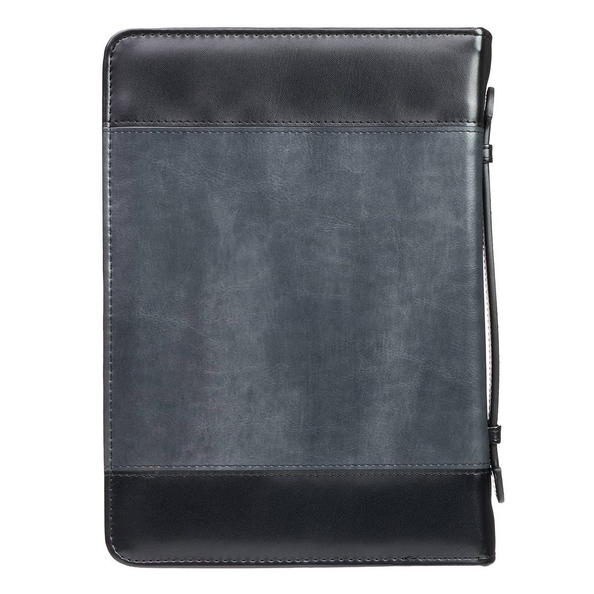 Bible Cover Classic Black/Gray Be Strong Josh. 1:9