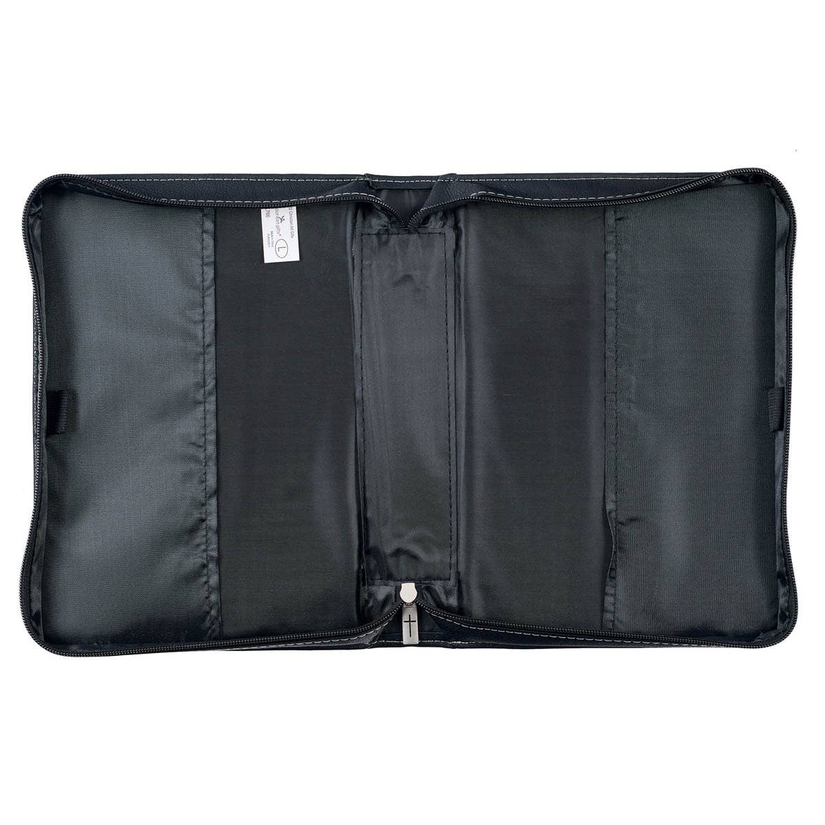 Bible Cover Classic Black/Gray Walk by Faith 2 Cor. 5:7