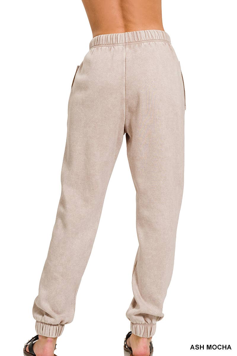 Acid Wash Fleece Joggers