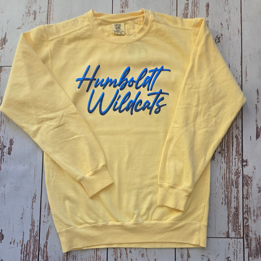 Royal Wildcats Puff Comfort Colors Crew