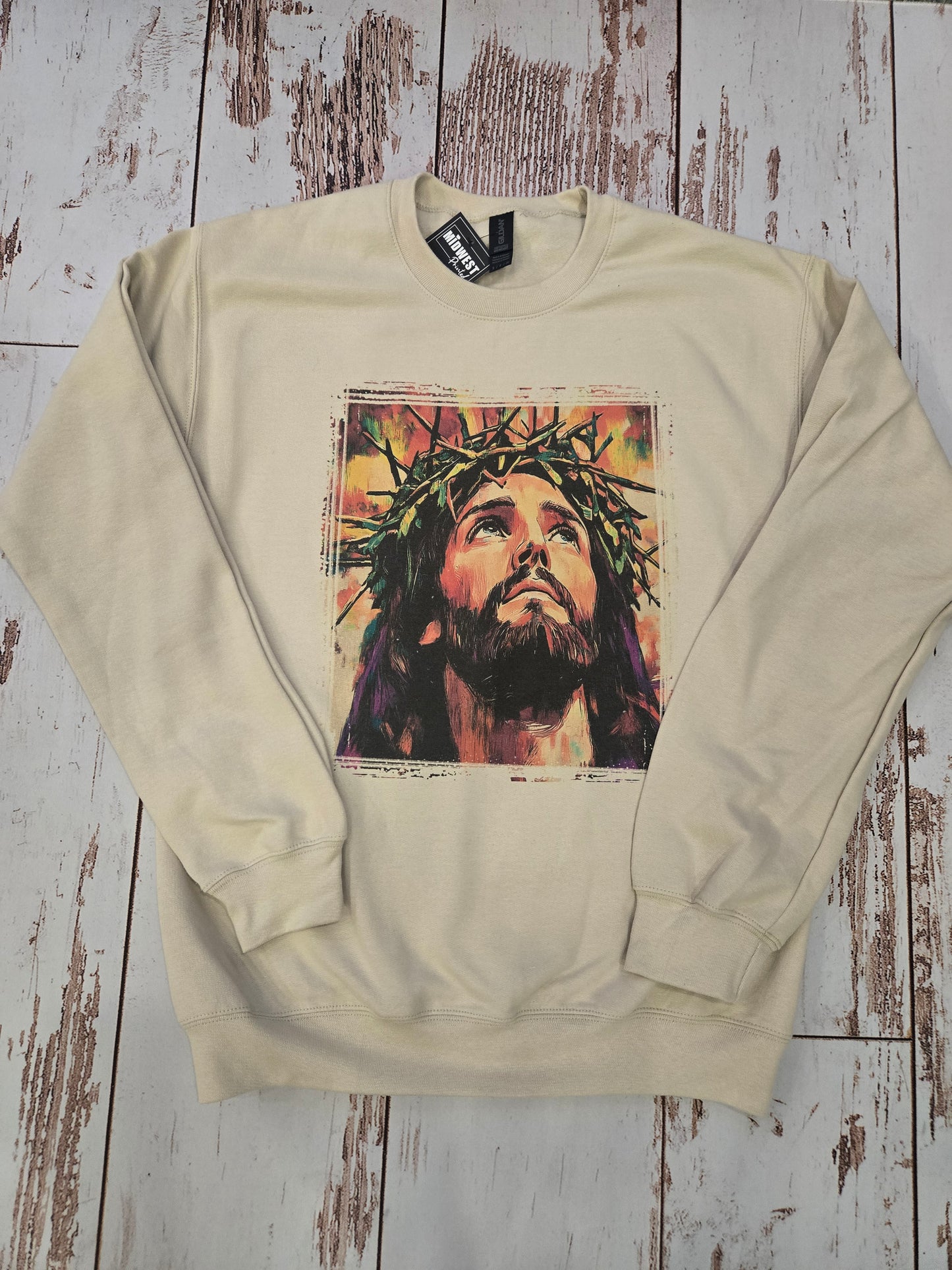 Jesus Painting Crewneck