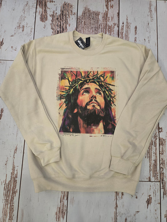Jesus Painting Crewneck