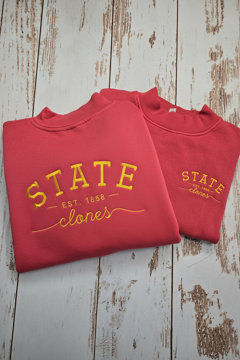 Pennant Iowa State Mock Neck Crew