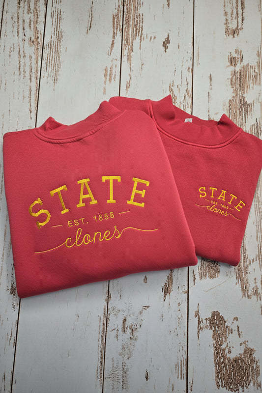 Pennant Iowa State Mock Neck Crew