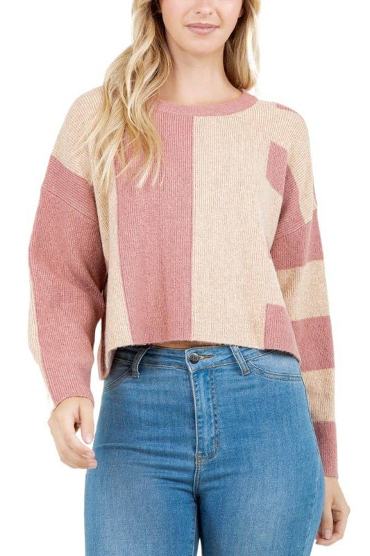 Colorblock Knit Sweater