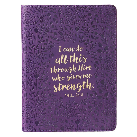 Journal Handy Purple I Can Do All This Phil. 4:13