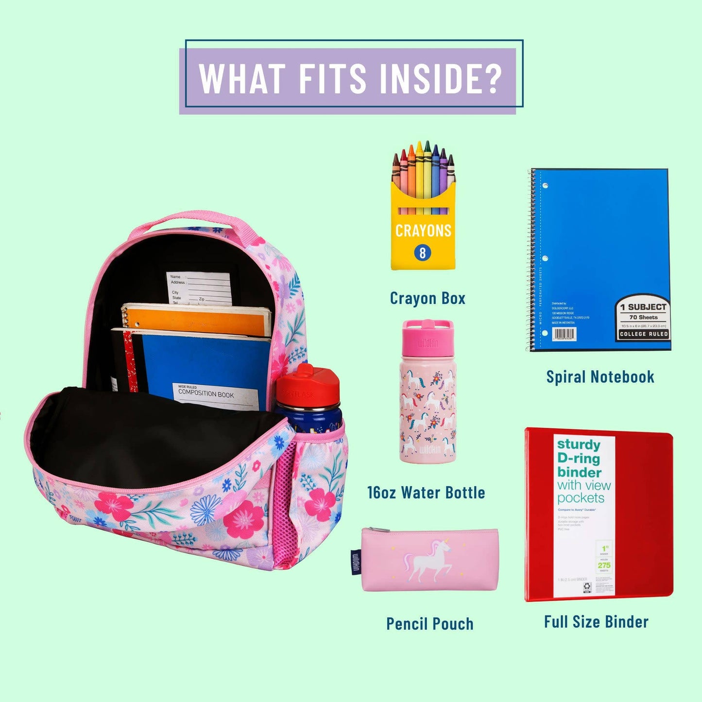 Pink Floral Medium Eco Backpack - 12L