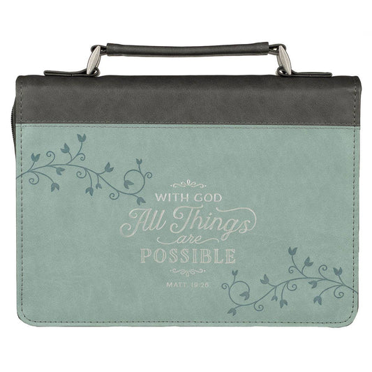 All Things Are Possible Classic Faux Leather Bible Cover