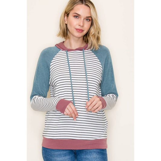 Striped Pullover Hoodie