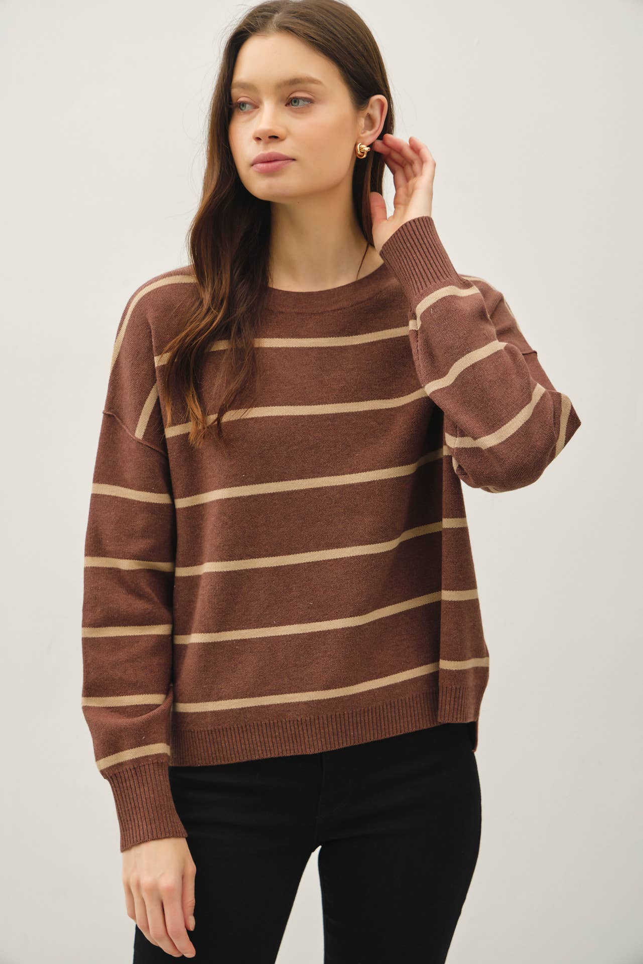 Stripe Crewneck Sweater
