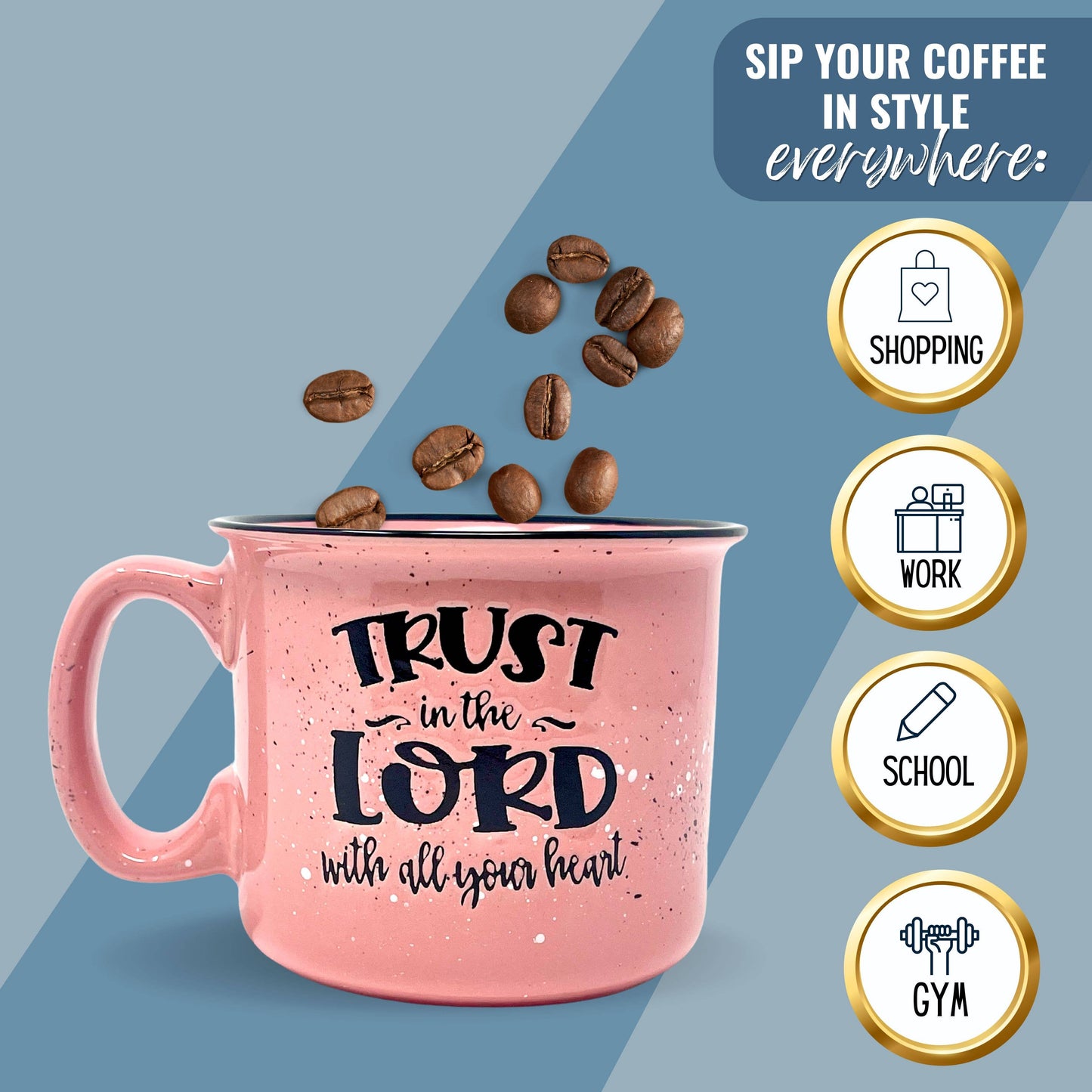 Inspirational & Religious 15 oz  Ceramic Camper Coffee Mug