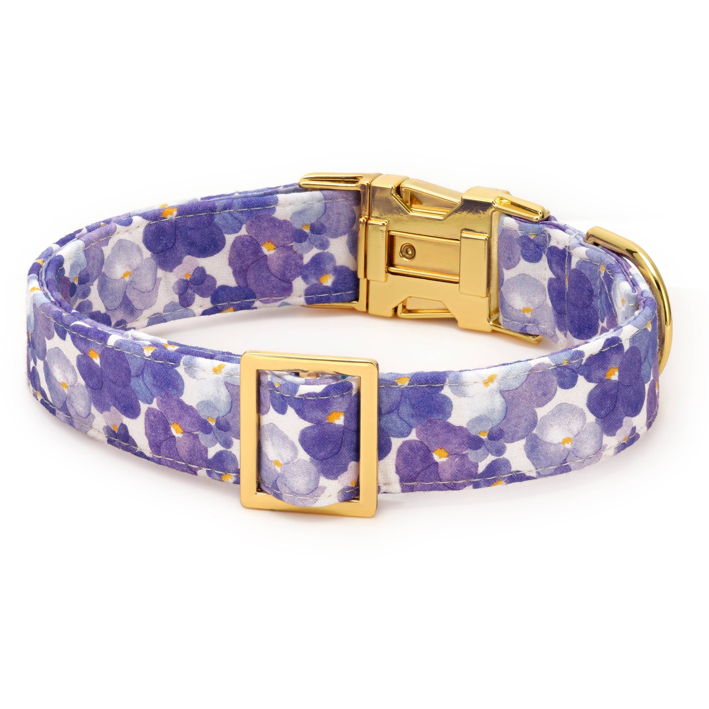 Pressed Pansies Spring Dog Collar