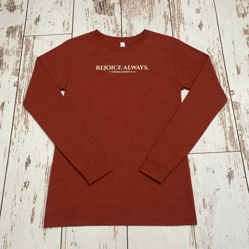 Womans Rejoice Orange Long Sleeve