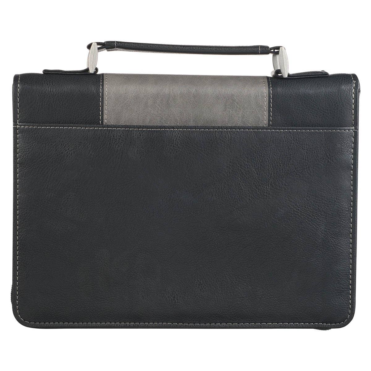 Bible Cover Classic Black/Gray Walk by Faith 2 Cor. 5:7