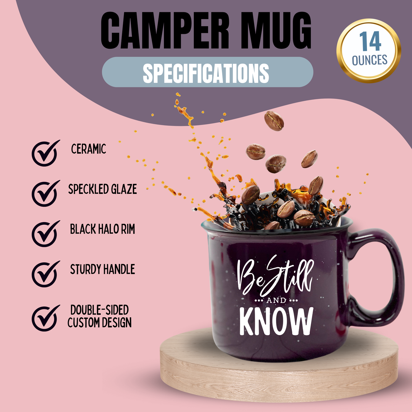 Inspirational & Religious 15 oz  Ceramic Camper Coffee Mug