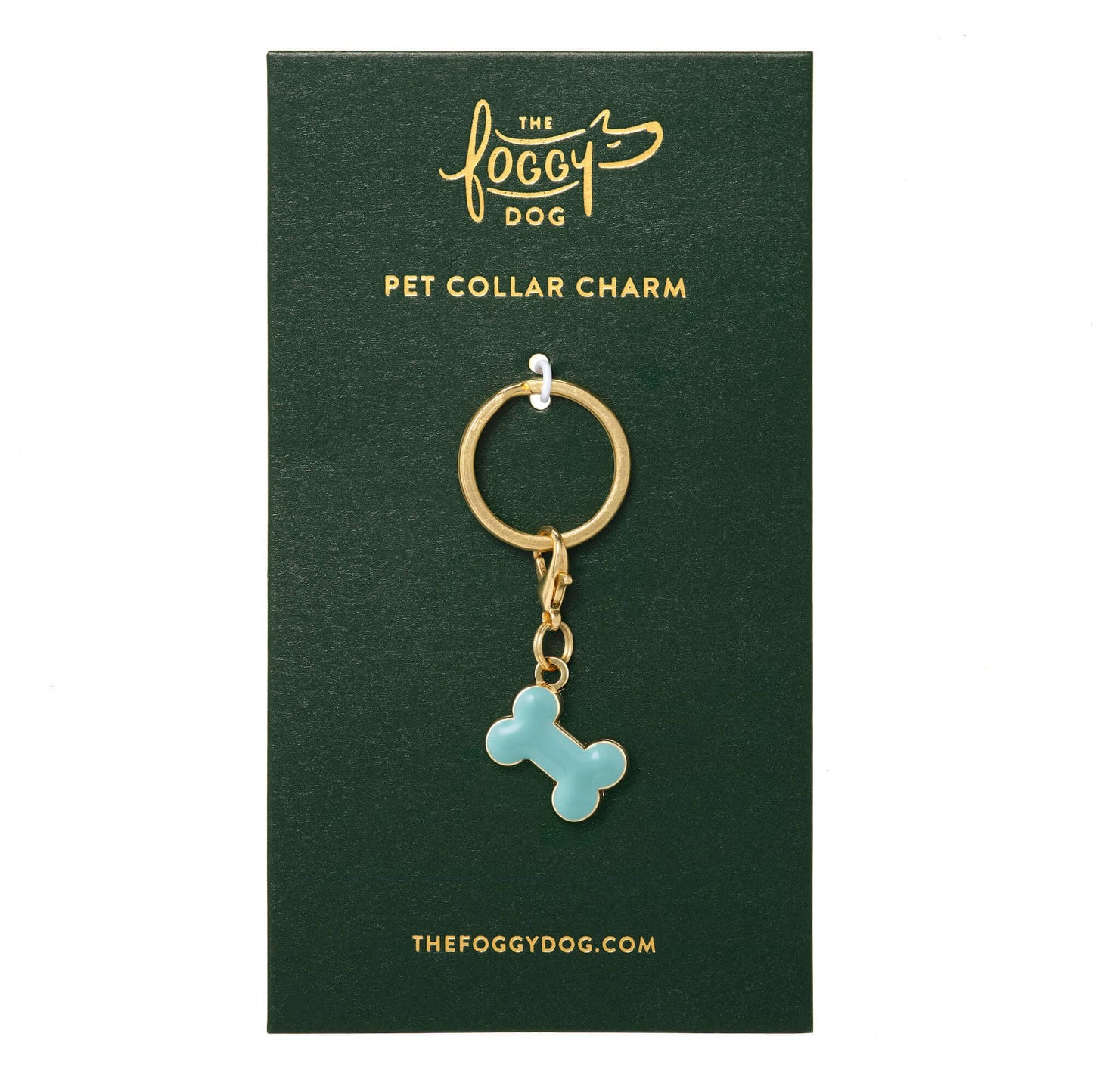 Blue Bone Collar Charm