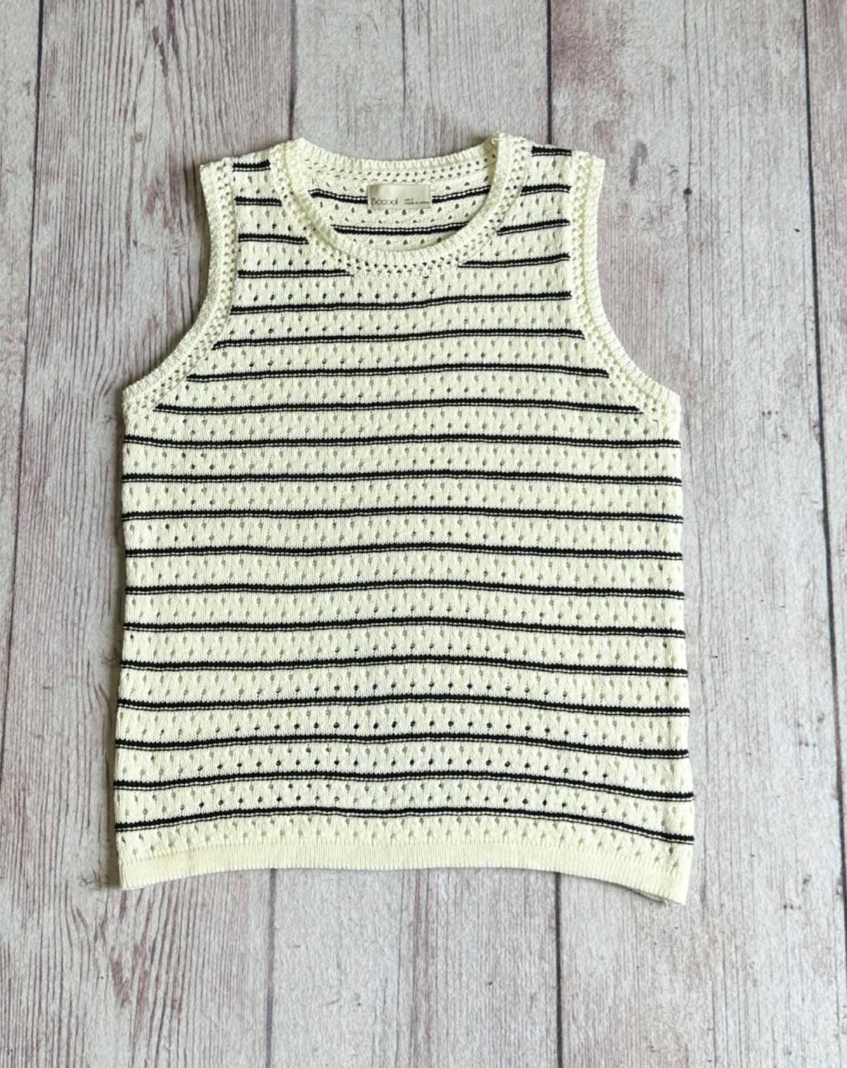 Crochet Striped Sweater Tank