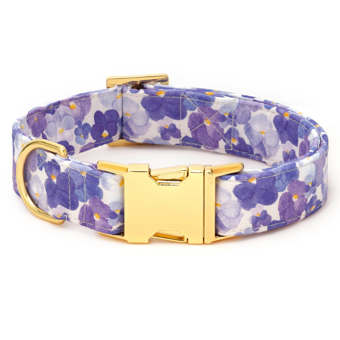 Pressed Pansies Spring Dog Collar