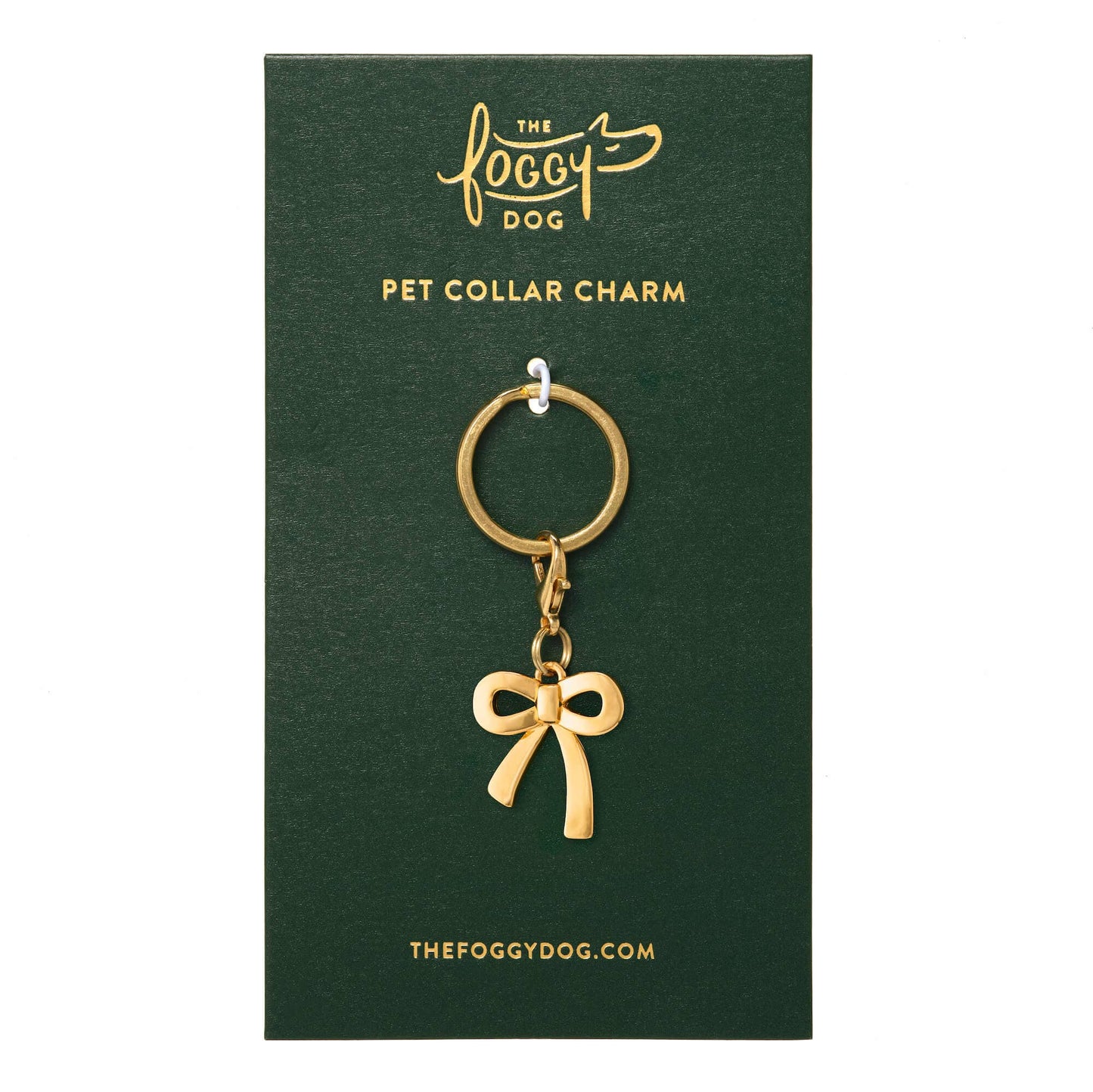 Gold Bow Collar Charm