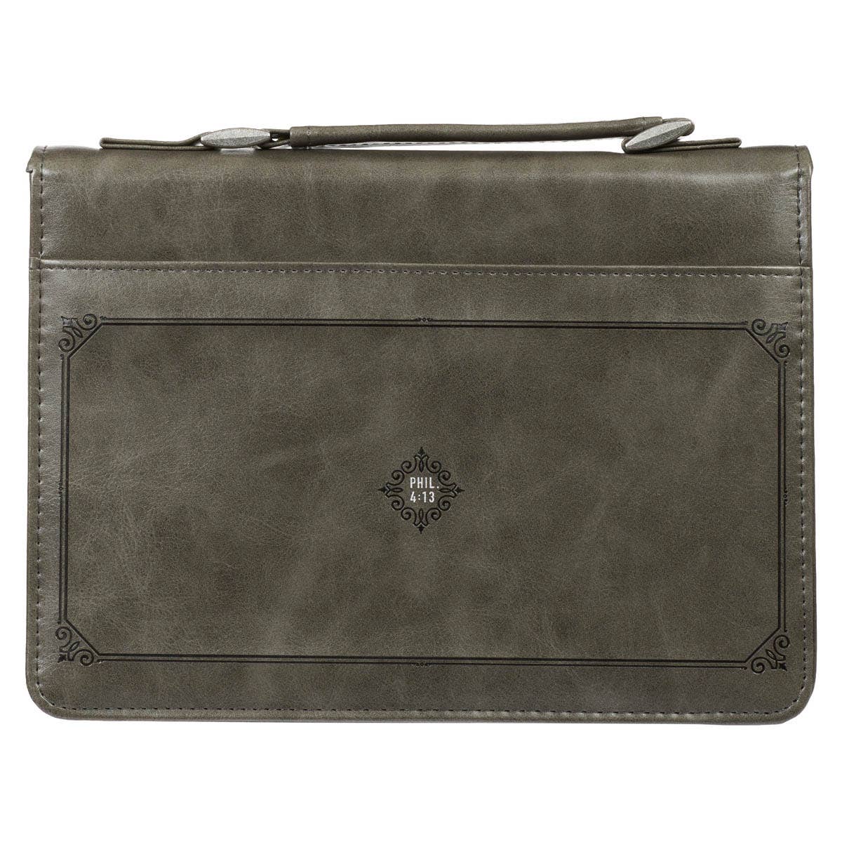 Bible Cover Classic Gray All Things Phil. 4:13