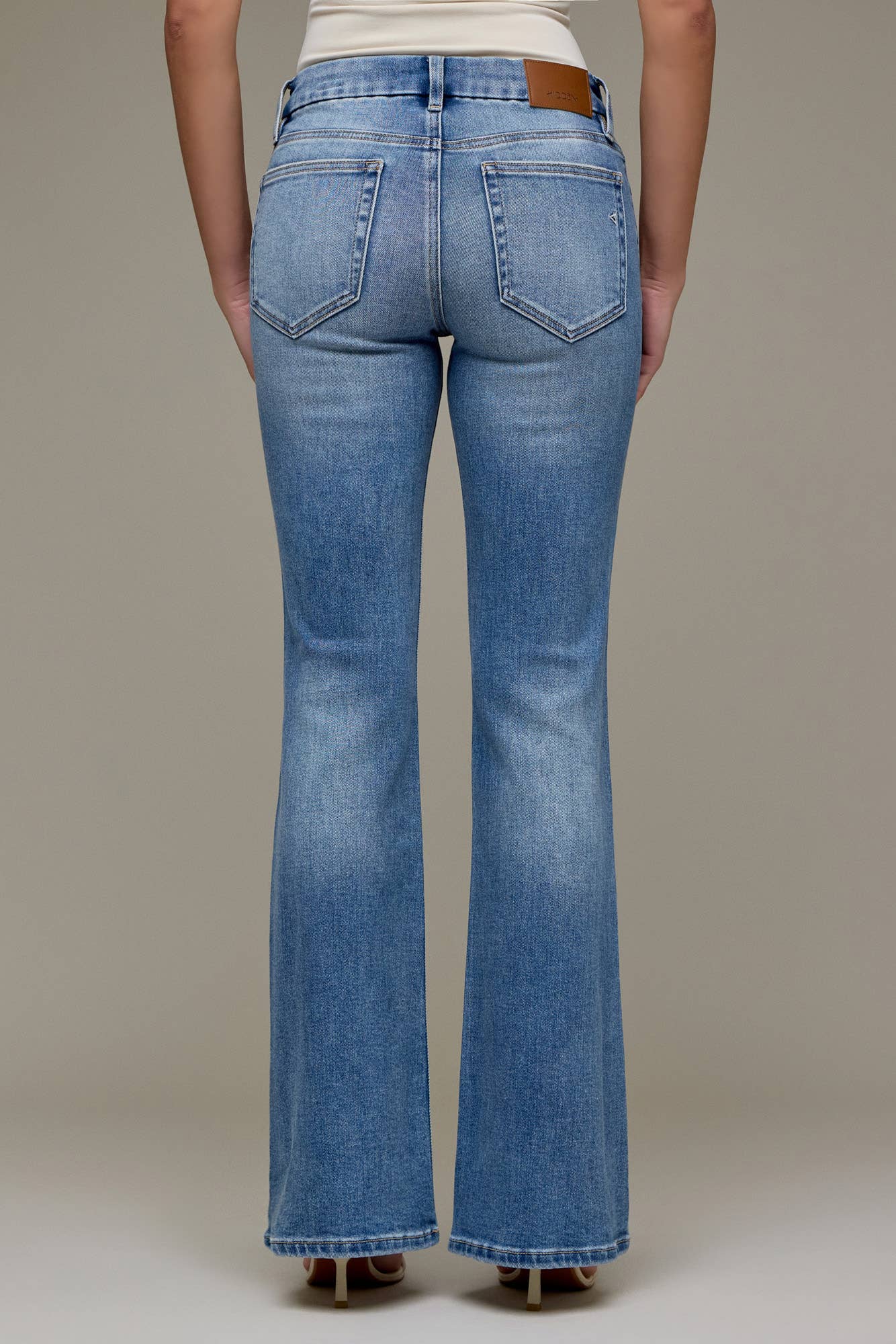 Dark Wash Clean Mid Rise 33" Inseam Bootcut