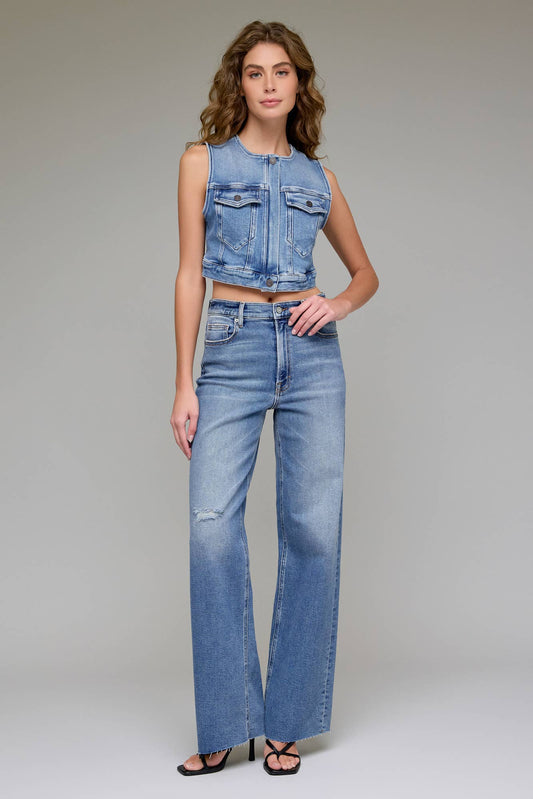 Medium Dark Stretch 33" Inseam Dad Jean