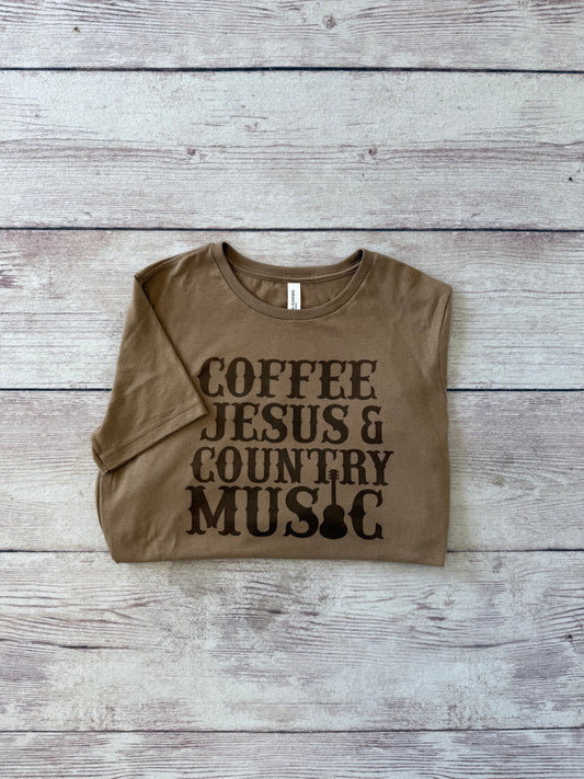 Coffee, Jesus & Country Music T-Shirt