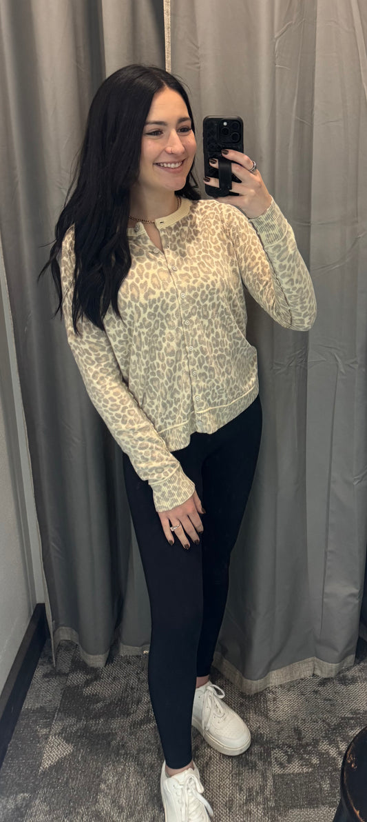 Leopard Print Cardigan