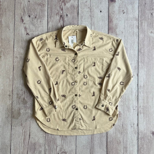 Cowgirl Embroidered Corduroy Shirt