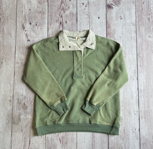 Thermal Contrast Snow Wash Sweatshirt