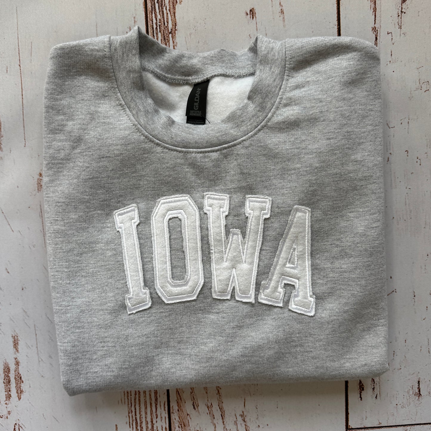Iowa Inside Out Embroidered Crewneck
