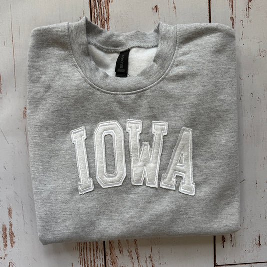 Iowa Inside Out Embroidered Crewneck